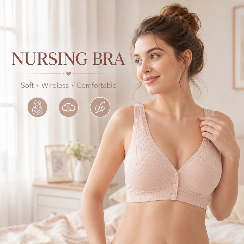 Nursing Bra Sleep - Reggiseno da Allattamento per Donne, Reggiseno